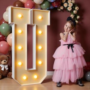 imprsv 4FT Marquee Letters Large Light Up Letters for Birthday Party Decor Wedding Decorations, Marquee U for Party Decoration Large Signs Arch Kit Decorations