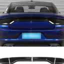 RAZPOY for Charger Tail Light Lamp Covers, Smoked Rear Light Guards Compatible with 2015-2024 Dodge Charger Exterior Accessories, ABS Smoke Black