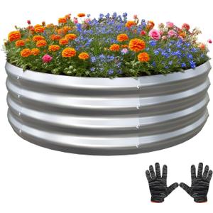 Galvanized Garden Bed Kit for Vegetables/Herbs/Flowers, Raised Planter Box, Outdoor, 2x2x1 Feet