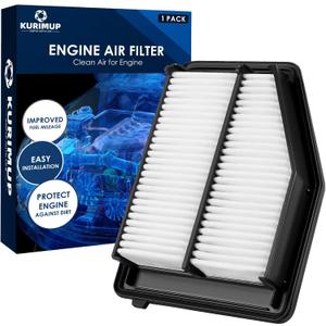 CA11113 Replacement Engine Air Filter, Efficient Filtration Offers 99% Air Purification, Fit for Honda Civic 1.8L L4 Only Gas (2012-2015) and Acura ILX Base 2.0L L4 Gas (2013-2015).