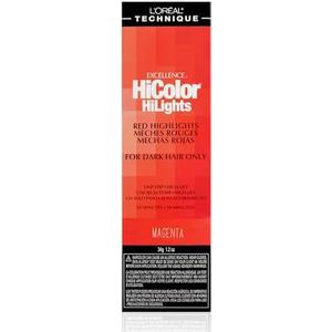 L'Oreal Technique HiColor Red HiLights - Intense Red Highlights for Dark Hair, No Pre-Lightening, Rich No-Drip Creme, Easy Application