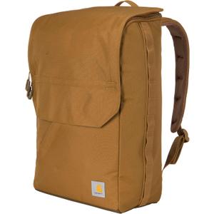 Carhartt 21L Top-Load Backpack, Durable Water Resistant Coated Canvas Base W/ 17" Laptop Sleeve, Carhartt Brown, One Size