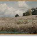 InSimSea Framed Canvas Wall Art Vintage Decor, Farmhouse Scenery Vast Field Grassland Paintings, Large Prints, Nature Landscape Wall Decoration for Living Room Bedroom Bathroom Home Decor, 16"x24"