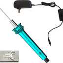 3 x Electric Hot Wire Cutter 5CM length Hot melt Pen, Hot Electric Cutter Kit, Styrofoam Hot Hot Wire Cutting Pen for Amateur DIY Heat Cutting Engraving Art Making handmade (50mm, Blue)