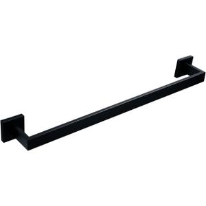 BANOLUX Towel Rack, 22 Inch Single Towel Bars for Bathroom, Towel Racks for Bathroom Wall Mounted SUS304 Hand Towel Holder Organize Heavy Duty, Matte Black Towel Bar (Total Length 23.6-Inch)