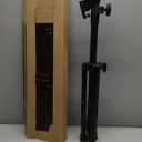 Amazon Basics Adjustable Folding Music Stand, 31" to 55" height - For School Music Program, Ensembles, Bands, Seated & Standing, Black