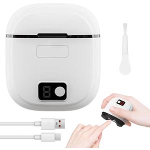 Electric Nail Clipper  3-Speed Rechargeable Nail Trimmer with LED Light, Quiet Motor & Nail Debris Collector  Safe Automatic Fingernail & Toenail Cutter for Babies, Kids & Seniors