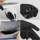 A3 Cut Resistant Gloves, Double-Layer Nitrile-Coated Safety Gloves For Automotive Repair, Heavy Machinery Processing, Logistics Handling, Woodworking, Durable, Machine Washable, M