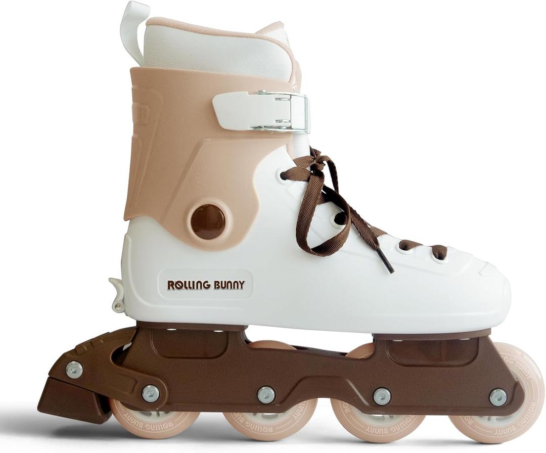 Inline Skates for Women Girls - Adjustable Size Roller Blades for Adult Female, Hard Shell ABEC-7, Smooth and Comfortable, M 6-8