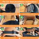 Vivifying Dog Car Seat for Small & Medium Dogs, Detachable & Washable Booster Seat for Pets Up to 30lbs, Travel Bed with Storage Pockets and Safety Belt Black