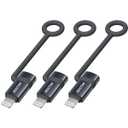 [MFi Certified] USB C to Lightning Adapter, Type C to Lightning Adapter Support 36W PD Fast Charging Compatible with iPhone iPad Dark Gray -3 Pack