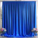 10 ft x 10 ft Wrinkle Free Black Backdrop Curtain for Parties, Polyester Black Photo Backdrop Drapes for Graduation Birthday Wedding Party Stage Curtains, Background Curtains for Stand