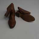 IUV Cowboy Boots For Women Western Boots Cowgirl Boots Pull On Pointy Toe Mid Calf Boots (8 Wide, Brown)