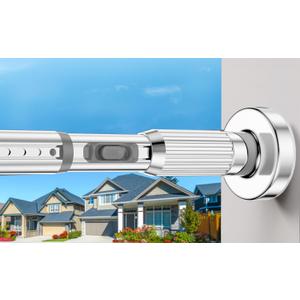 Long Tension Rod 41-144inch Silver Tension Curtain Rods no Drilling