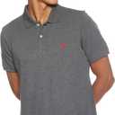 U.S. Polo Assn. Men's Classic Polo Shirt, Two-Button Closure Pique Polo Shirt, Summer Fashion Golf Shirt (XX-Large, Heather Dark Gray)