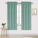 DWCN Blackout Curtains for Living Room Thermal Insulated, Energy Saving & Noise Reducing Bedroom Curtains, Sage Green, W 42x L 63 Inch, Set of 2 Rod Pocket Curtain Panels