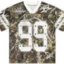 SOLY HUX Mens Jersey Y2k Baggy Shirts Graphic Tees Oversized V Neck Tshirts Summer Tops, 3XL