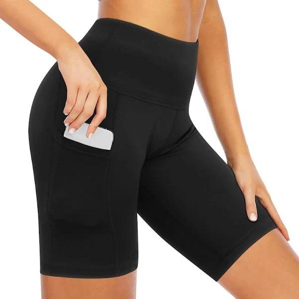 High Waist Seamless Yoga Shorts for Women Sexy Booty Tummy Control Gym Running Workout Short Leggings, XS
