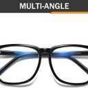 TR90 Oversized Blue Light Blocking Glasses Men Women Ultralight Nerd Square Computer Games Black Large Eyewear (01)