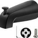 Enhon Slip on Tub Spout with Diverter, Compatible with American Standard 8888026.002 Tub Spout, Bathroom Bathtub Faucet, Fits 1/2 Copper Water Tube(5/8 Dia), 5/32 Hex Wrench(Matte Black,1)