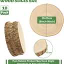 WOPPLXY 10 Pcs Large Unfinished Wood Slices for Centerpieces, 8-9 Inches Wood Rounds for Tables Decor Round Wooden Discs, Wooden Slices Rustic Wood Slabs for DIY Crafts, Wedding,Christmas,Table Decor