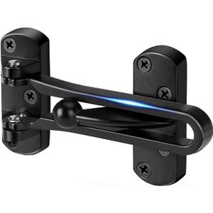 Swing Bar Door Lock Latch - Door Security Sliding Bars for Home Hotel Child Proof Safety Locks Reinforcement Door Stopper Door Guard for Indoor and Front Gate Thicken Solid Aluminium 1Pack