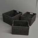 Rattique Storage Baskets - Grey (3 Piece Set)
