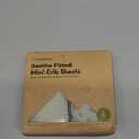 2-Pack Mini Crib Sheets Fitted - 38x26 Pack N Play Sheets for Pack and Play Mattress, Organic Cotton, Soft & Breathable Playard Bedding, Neutral Mini Toddler Bed Cover for Boys, Girls (Pine Grove)