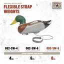 Rig'Em Right Waterfowl Flexible Strap Weights for Anchoring Decoys to The Ground (8-oz)