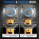 Cordless Impact Wrench, 800N.m / 590Ft-lbs 1/2" Brushless Impact Gun, 21V High Torque Power Impact Driver, 2x4.0Ah Batteries, Electric Impact Wrench for Car/Lawn Mower