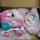 Roller Skates for Kids Girls Boys 4 Size Adjustable Kids Roller Skates with Wheels Light up for Children, Teens, Beginner & Advance, Indoor Outdoor (Small (10C-13C US)/AGE 4-7 Yrs)