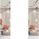 ANYHI 65"x13.8" Full Length Mirror Over the Door Hang/Wall Mounted, White | Aluminum Alloy Frame, 2 Hooks, HD Glass, Easy Install, Full Body Mirrors for Bedroom, Living Room, Entryway, Dressing Room