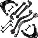 SCITOO 10pcs FWD Suspension Kit Lower Control Arm Upper Control Arm Sway Bar Link Fit 2010-2012 For Ford Fusion 2011-2012 For Lincoln MKZ 2010-2011 For Mercury Milan