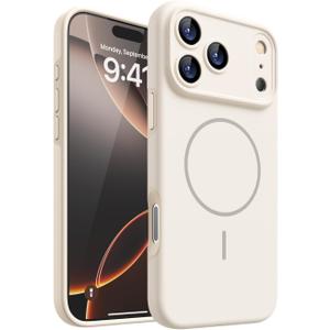 Magnetic for iPhone 17 Pro Case, [Matte Solid Color] [Full Camera Protection] Protective Case for iPhone 17 Pro - Milky White