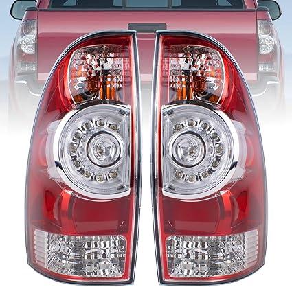 Boine Tail Light Compatible With 20052015 Toyota Tacoma Pickup Driver and Passenger Side Rear Light Brake Lamps LED Lens  Bulb and Harness Included 8155004160 8156004160