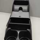 Moblorg Center Console for Minivans, SUVs, Middle Van Console, Extra Cup Holders, Large Storage, Made in USA (Gray)