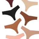 DEANGELMON Seamless Thongs for Women No Show Thong Underwear Women Comfortable Multiple Pack (S)