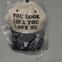 You Look Like You Love Me Hat, Funny Vintage Trucker Hats for Women Men, Trendy Embroidered Snapback Baseball Caps (Beige)