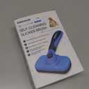 Swihauk Self Cleaning Slicker Brush - Skin Friendly Deshedding Grooming Tool for Dogs & Cats, Suitable for Shedding & Haired Pets, with Pet Supplies Accessories, Blue