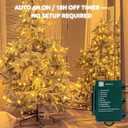 Koopower 33ft 100 LED Battery Operated String Lights with Timer (8 Modes), IP65 Waterproof for Christmas Tree, Green String, Warm White