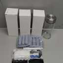 4 Pack Juice Bottles with Lids,12oz Wide Mouth Glass Bottles with Stainless Steel Cap,Reusable Glass Water Bottle for Juicing, Smoothies, Infused Water,Beverage Storage,BPA Free,Leakproof