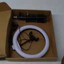 10" LED Selfie Ring Light with Tripod Stand & Cell Phone Holder for Tiktok/Live Stream/Makeup, BONFOTO Dimmable Desktop Camera Ringlight for YouTube Video/Photography Compatible with iPhone/Android