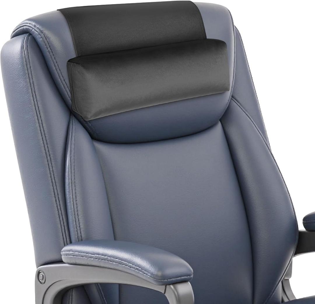 WdFour Velvet Neck & Head Pillow for Recliner Chair, Small Ergonomic Cervical Support Pillow for Home, Office and Travel, Non-Slip Cushion for Tension Relief & Shoulder Comfort (Dark Gray)