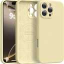 Ktele Magnetic for iPhone 16 Pro Case [Compatible with Magsafe] [Premium Silicone Satin-Smooth Touch] Slim Shockproof Anti-Scratch Microfiber Lining Case, 6.3 inch, Creamy Yellow