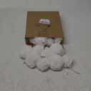 24 Pcs White Furry Christmas Ball Ornaments for Tree 2.36/3.15/3.94 Inches Pom Pom Ball Christmas Hanging Decoration for Party Supplies Fireplace Mantel Wall Decor