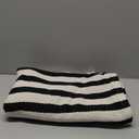 Black and White Striped Rugs, 3'x5' Area Rug Washable Indoor Outdoor Rug Front Porch Doormat Cotton Hand-Woven Farmhouse Layered Double Door Mats for Front Porch, Patio, Entryway, Laundry Room