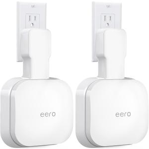 Wall Mount Holder for eero Pro 6e/Pro 6, No Messy Wires, Space Saving, Outlet Wall Bracket Only Compatible with eero Pro 6e/Pro 6 Mesh Wi-Fi System Router (2 Pack)