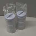 Termichy Stackable Formula Dispenser Portable Milk Powder Container, 2 Pack, Misty Blue