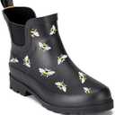 TOSH Ladies Chelsea Ankle Wellington Boots Short Slip On Waterproof Rubber Ladies Riding Riding Wellington Boots 8