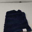 H.VERSAILTEX Bathroom Rugs Bath Rugs for Bathroom Non Slip Bath Mats Extra Thick Chenille Striped Rug 17" x 24" Absorbent Soft Shaggy Washable Dry Fast Bath Mats for Bath Room Floor - Navy